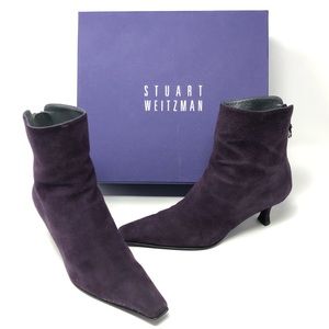 STUART WEITZMAN | Purple Suede Prancing Booties